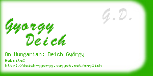 gyorgy deich business card